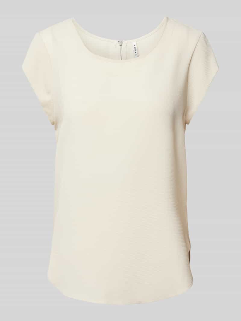 Only Loose fit blouse met korte mouwen in crêpelook model 'VIC'