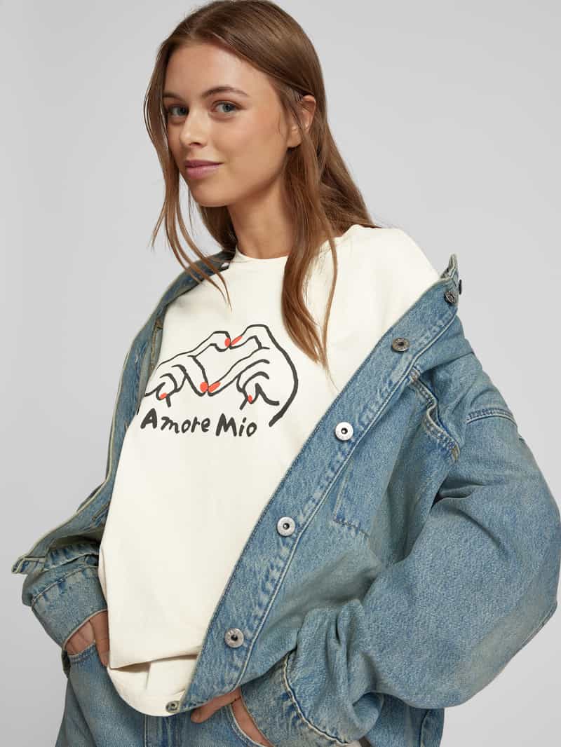 Vero Moda Loose fit T-shirt met statementprint model 'VALERIE'