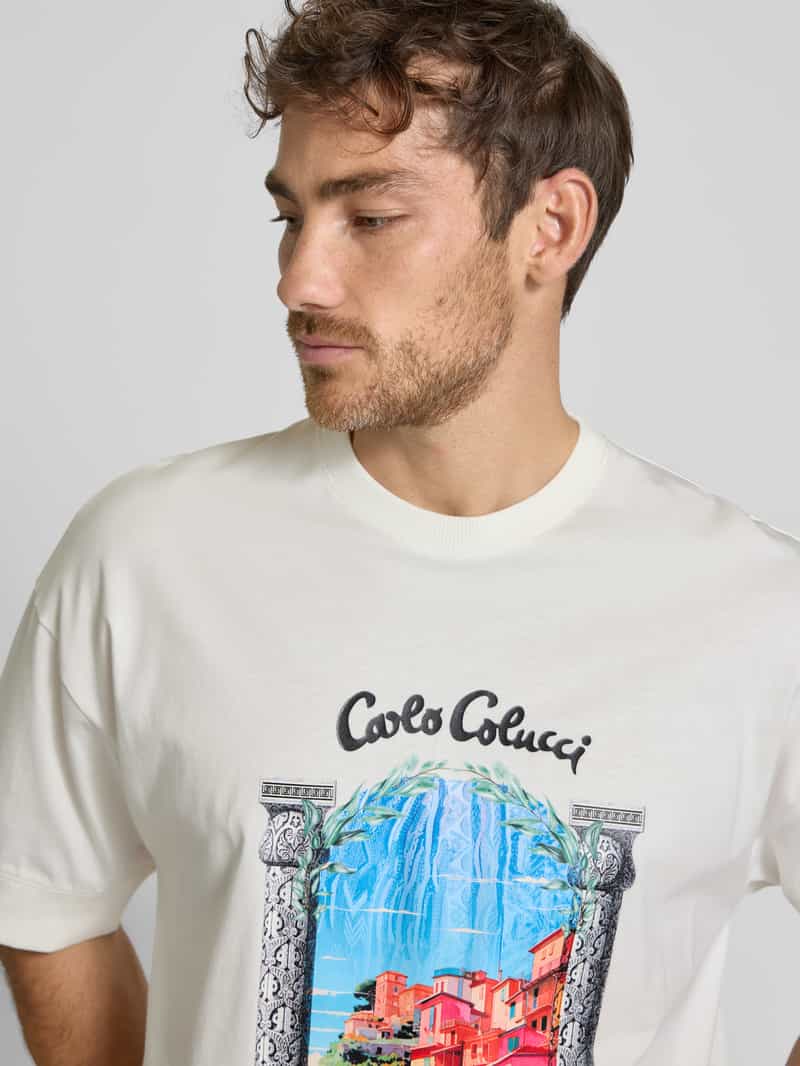 carlo colucci Oversized T-shirt met labelprint