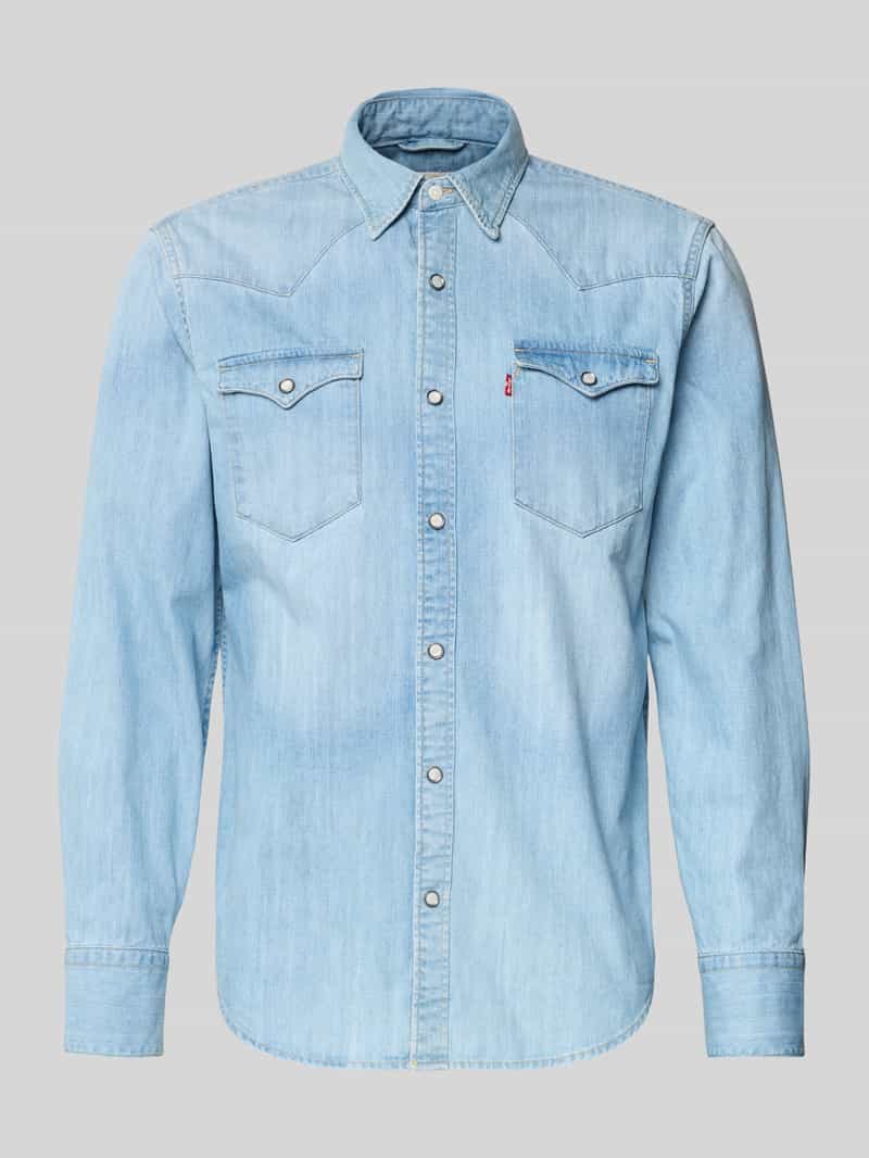 regular fit jeanshemd van puur katoen model 'BARSTOW'