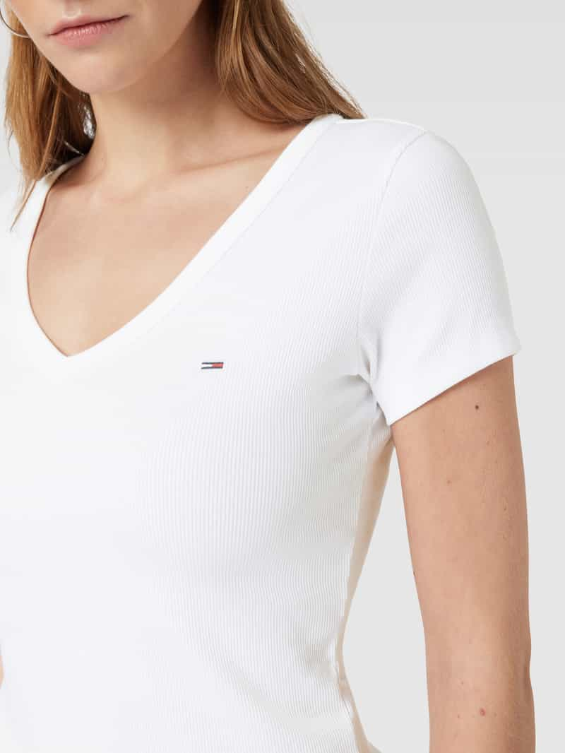 Tommy Jeans T-shirt met labelstitching