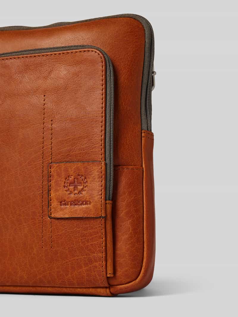 Strellson Leren rugzak met label in reliëf model 'HYDE PARK'