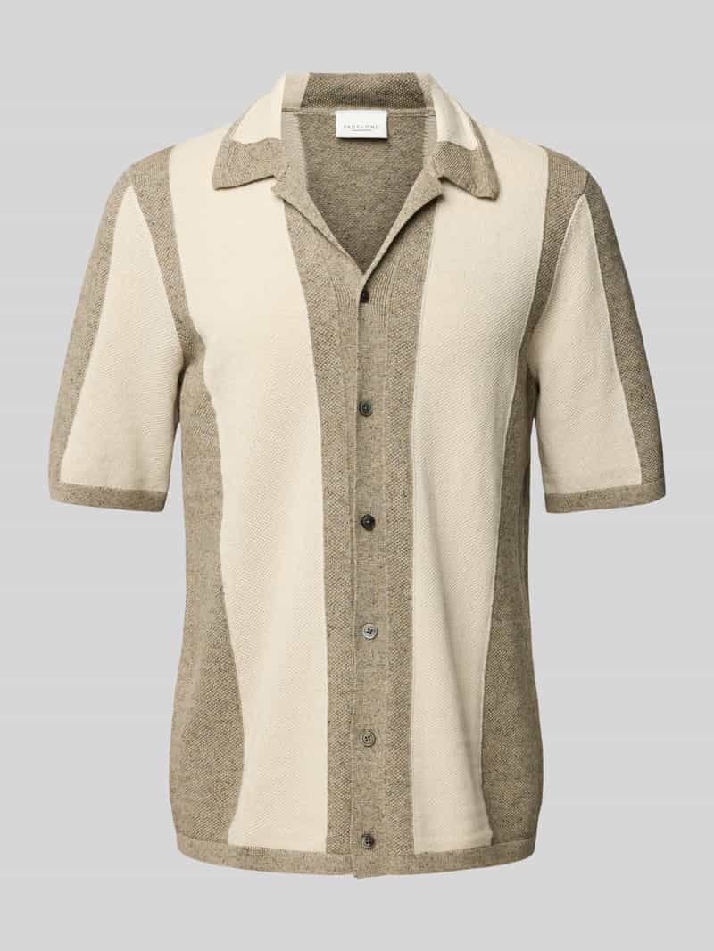 Profuomo Regular fit vrijetijdsoverhemd met reverskraag