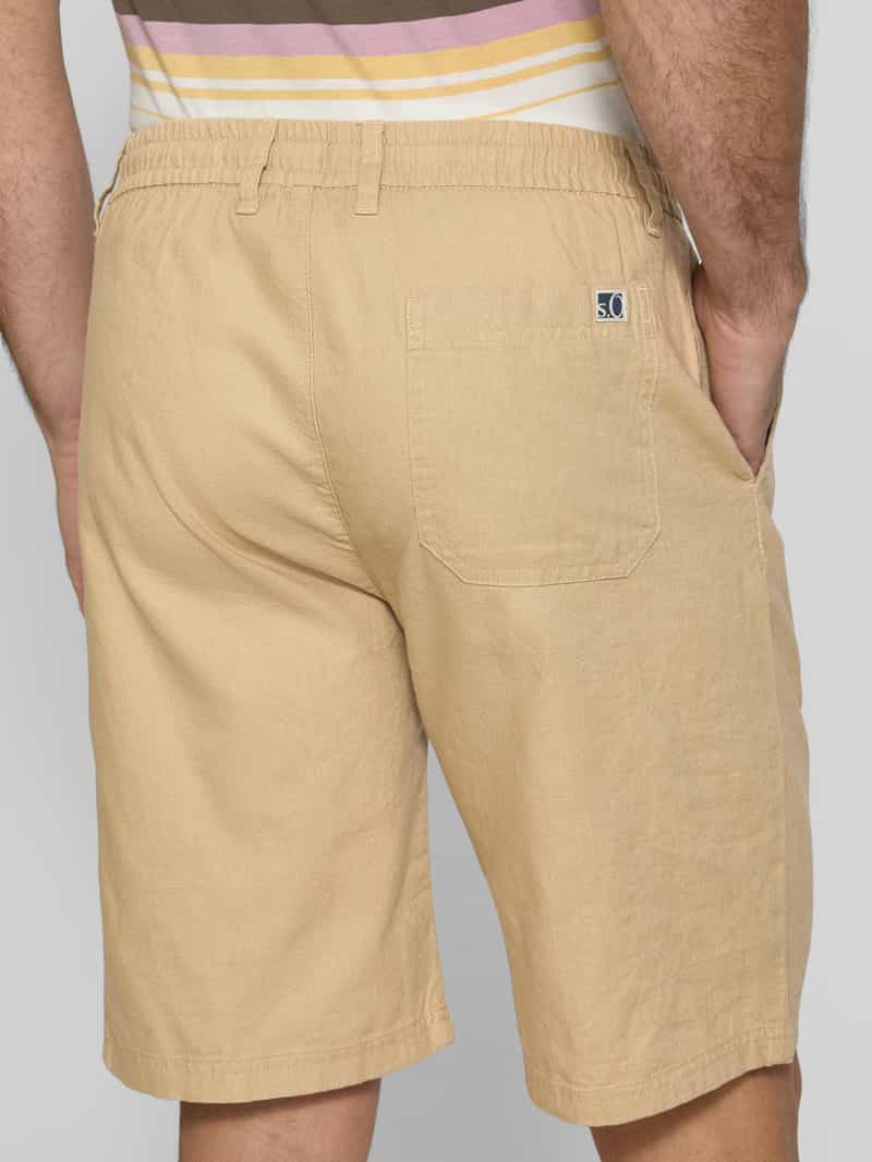 s.Oliver RED LABEL Relaxed fit bermuda met elastische band