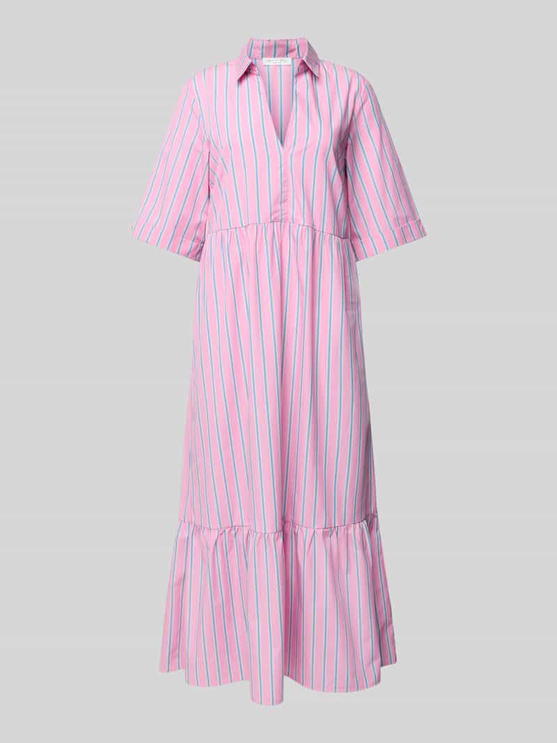 Christian Berg Woman Maxi-jurk met laagjeslook