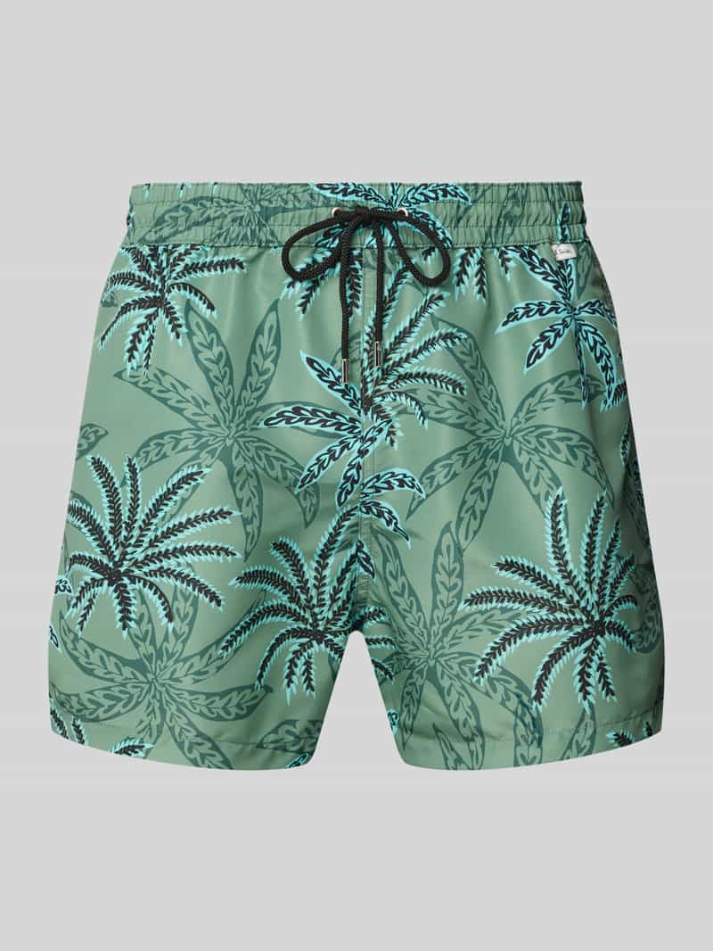 Paul Smith Zwembroek met labeldetail model 'PALMS'