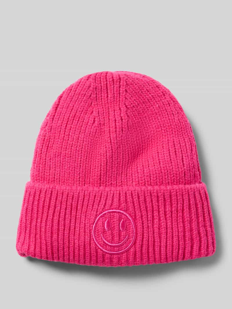 Muts met motiefstitching model 'Smiley Hat'