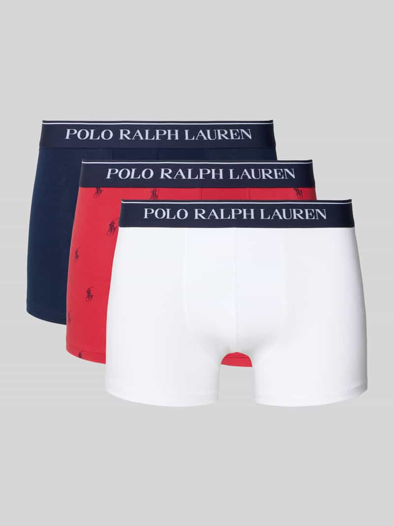 Polo Ralph Lauren Underwear Boxershort met elastische band met logo in een set van 3 stuks