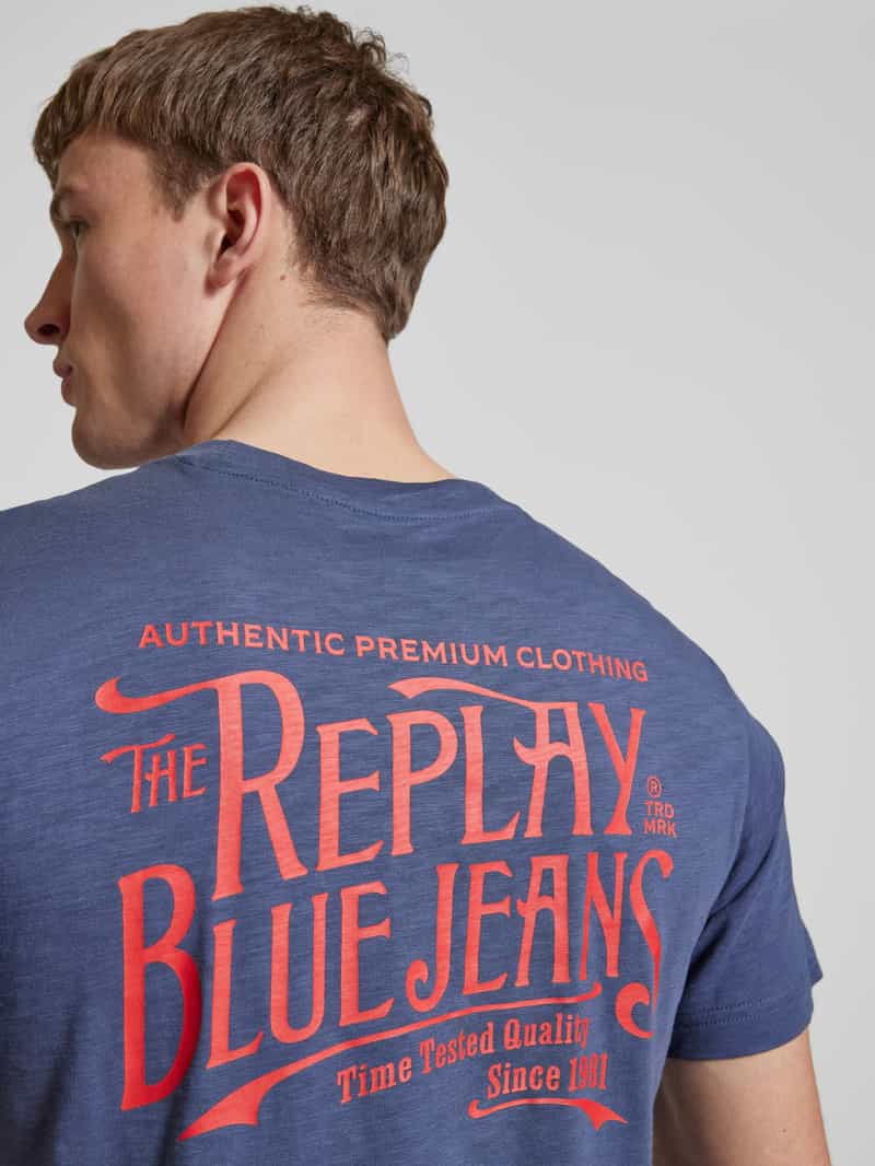 Replay T-shirt met labelprint