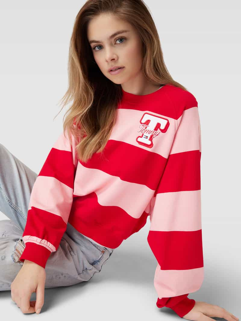 Tommy Jeans Sweatshirt met streepmotief