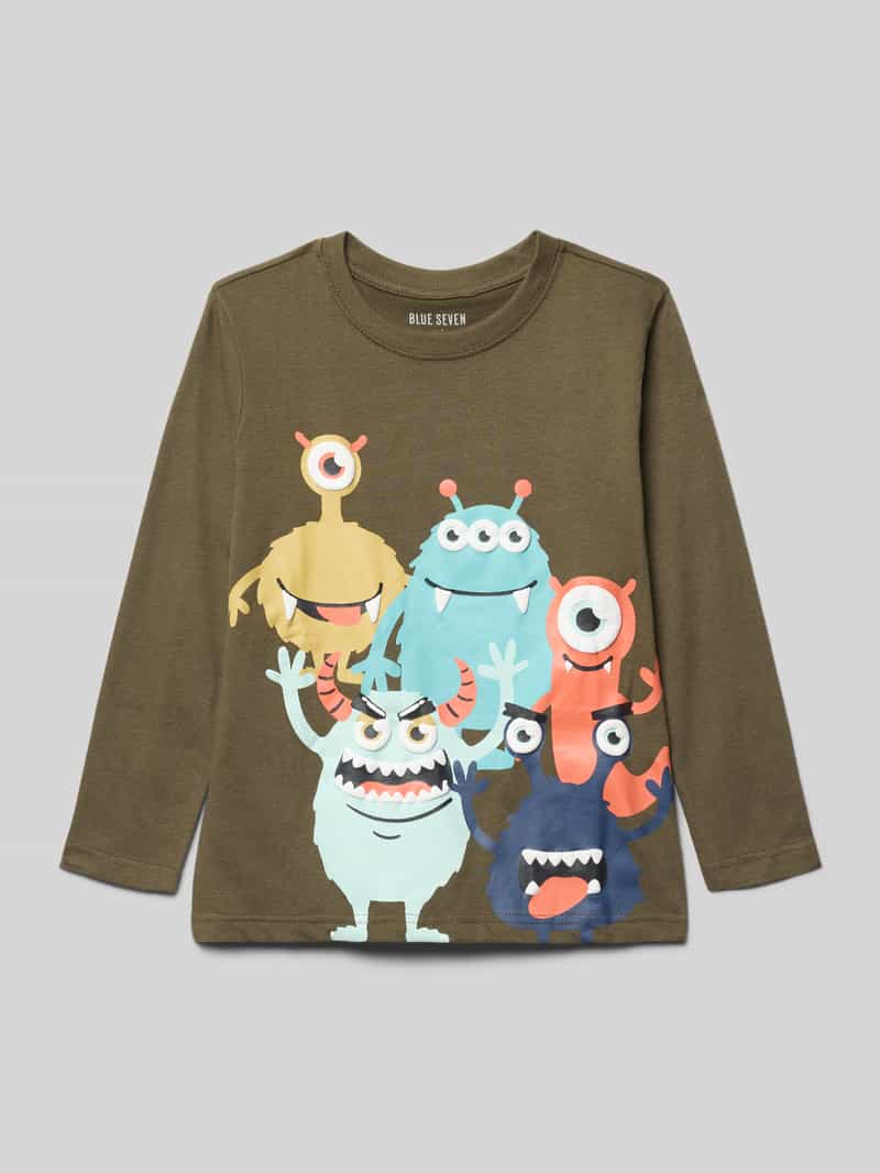 BLUE SEVEN Shirt met lange mouwen en motiefprint