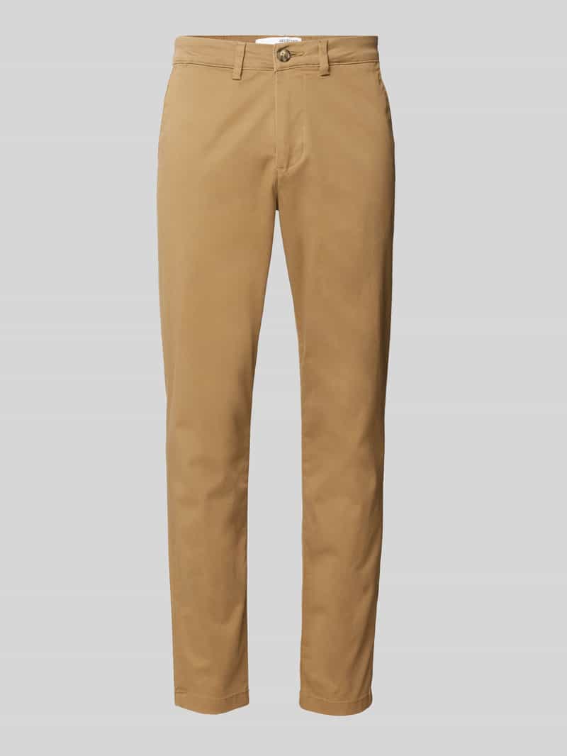 Slim fit chino in effen design model 'NEW Miles'