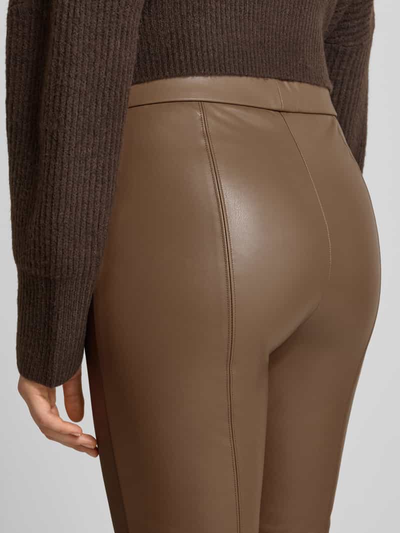 RAFFAELLO ROSSI Flared bootcut broek in leerlook model 'MACY'