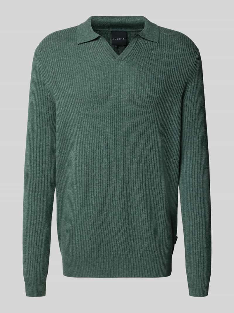 Bugatti Gebreide pullover met polokraag