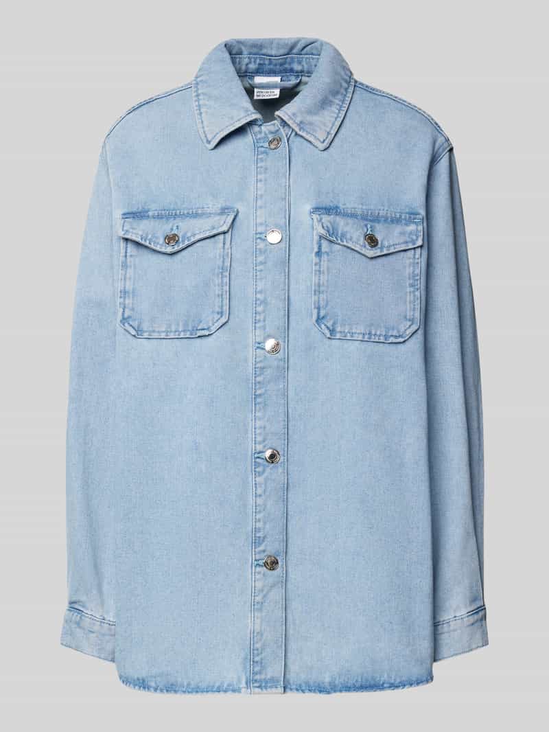 Vero Moda Loose fit jeansoverhemd van katoenmix model 'NAYA'