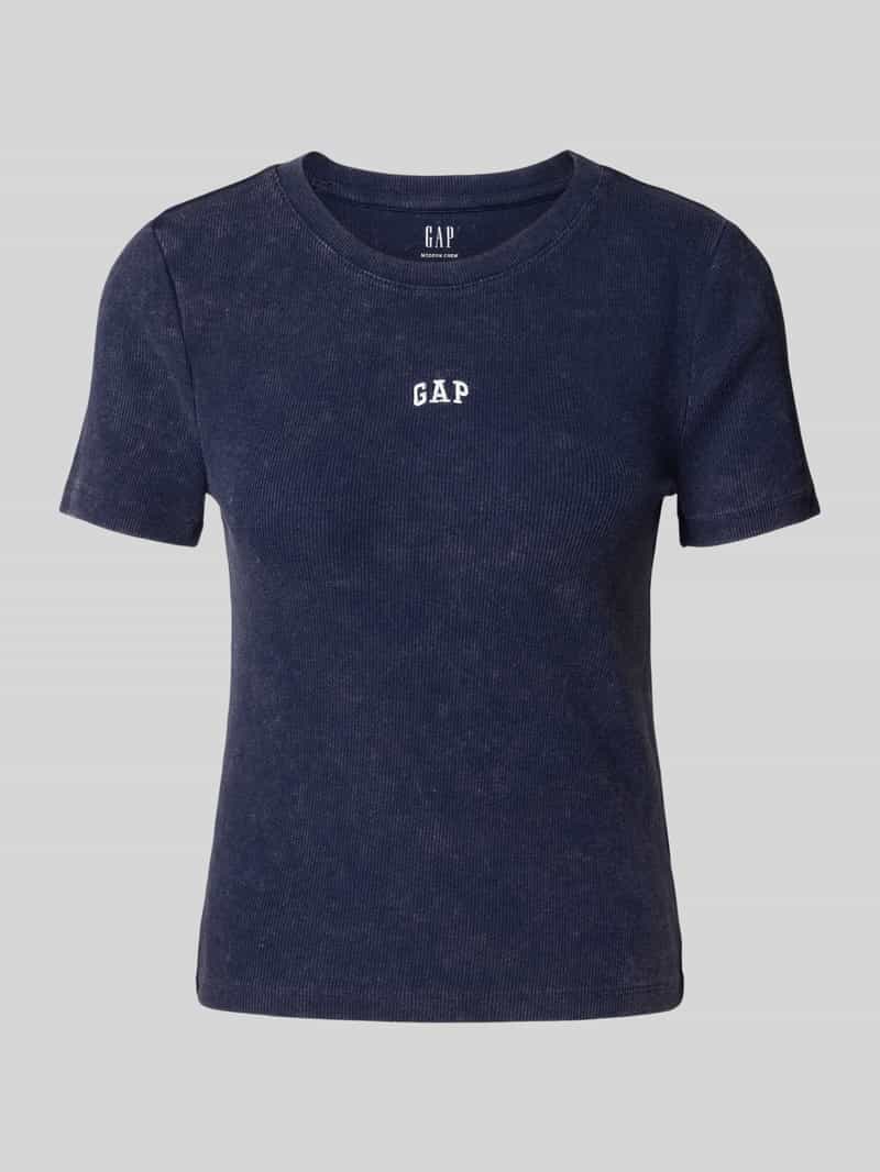 GAP T-shirt met label- en motiefstitching