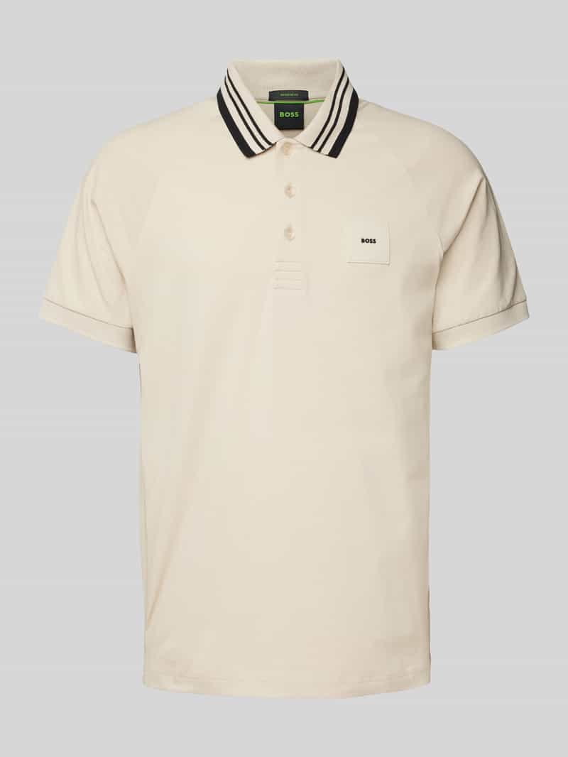 BOSS Green Regular fit poloshirt met labelbadge model 'Paddy'