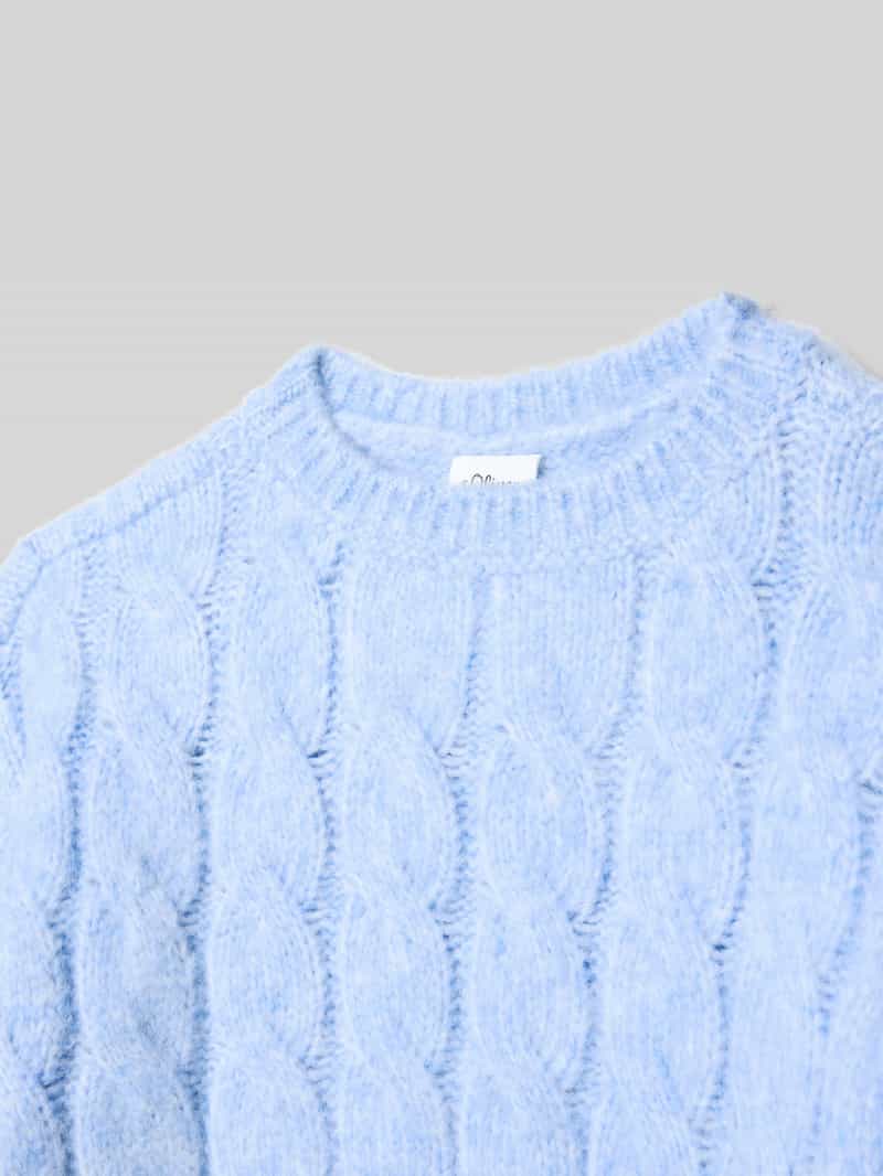 s.Oliver RED LABEL Loose fit gebreide pullover met kabelpatroon