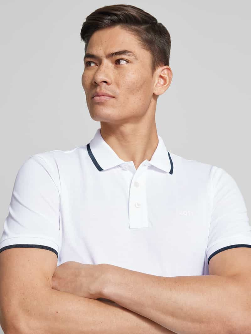 Boss Poloshirt met contraststrepen model 'Parlay'