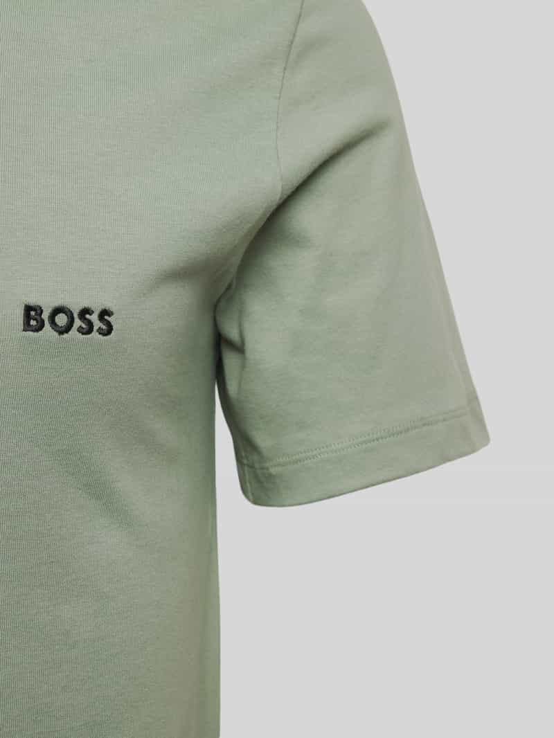Boss T-shirt met labelstitching in een set van 3 stuks