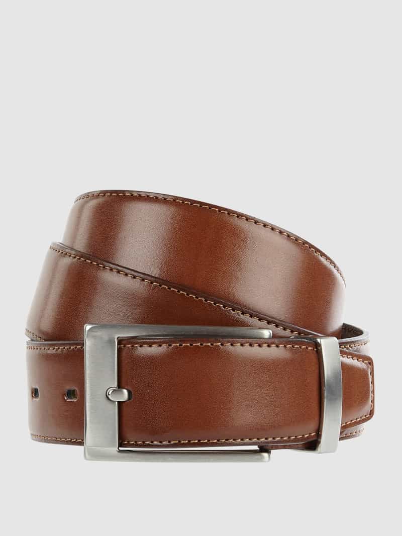 Monti Leren riem met doornsluiting van metaal