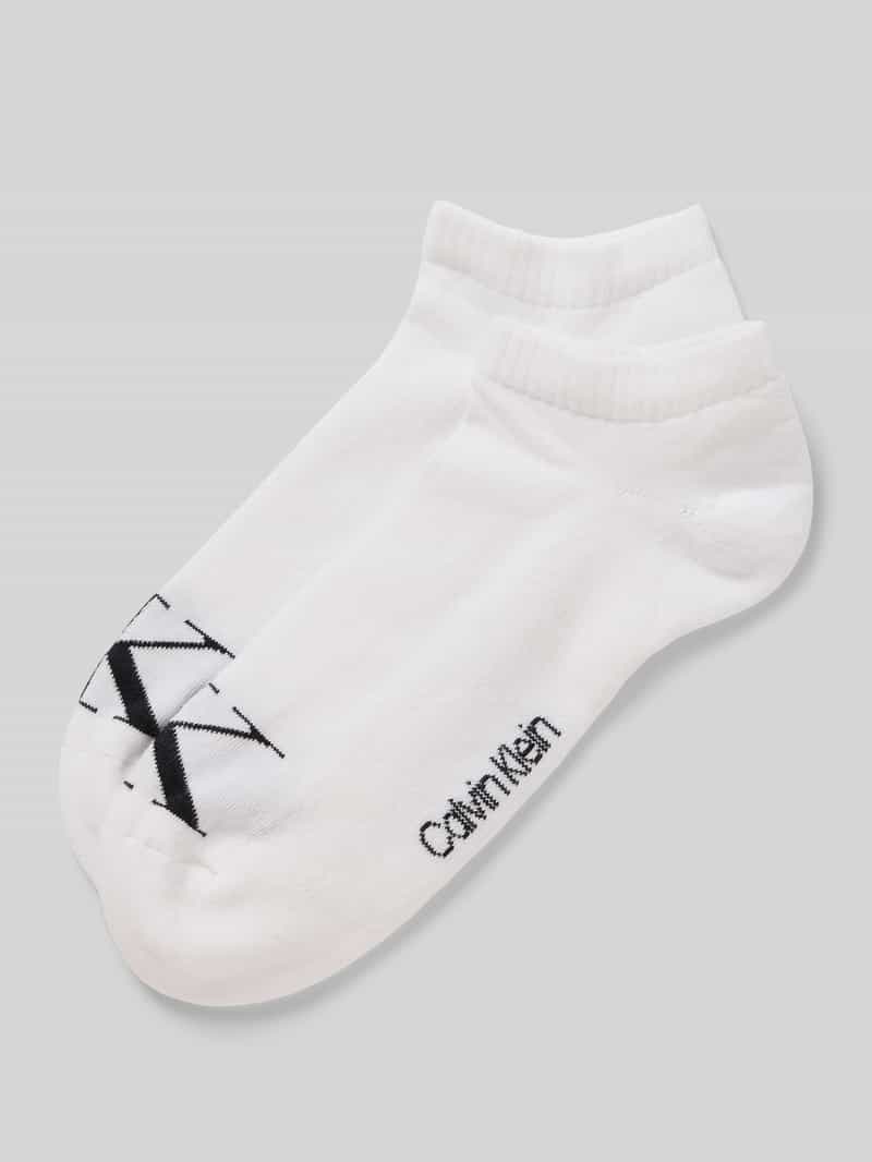Calvin Klein Jeans Sneakersokken met logostitching in een set van 2 stuks