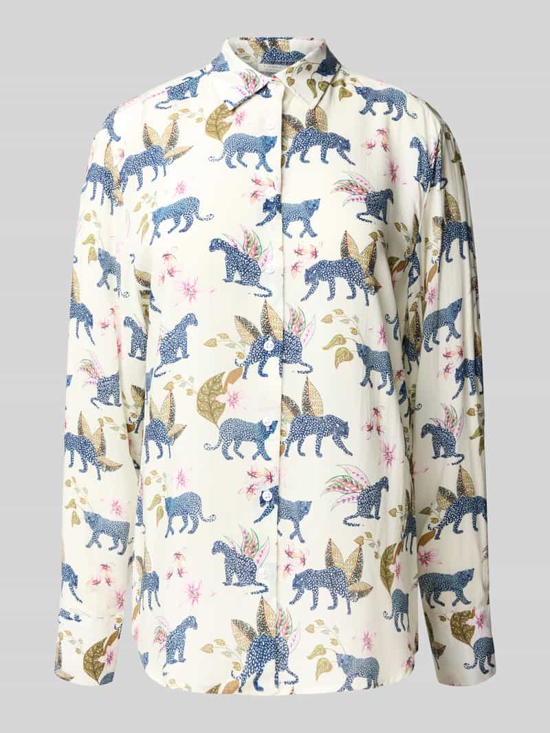 Eterna Regular fit blouse van viscose in all-over look