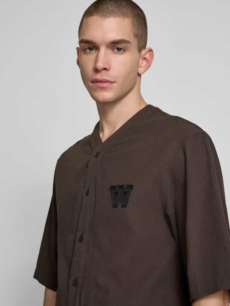 Wood Regular fit vrijetijdsoverhemd in gebreide look