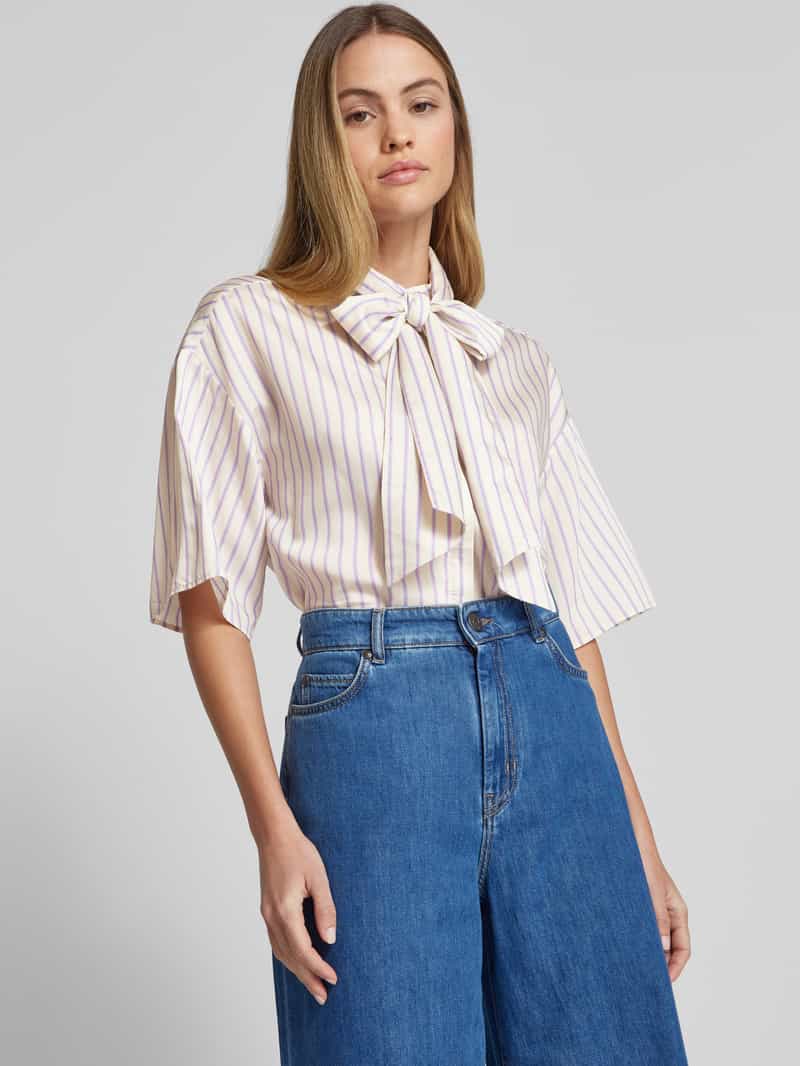 Selected Femme Regular fit blouseshirt met en strikdetail model 'LANA JUNO'