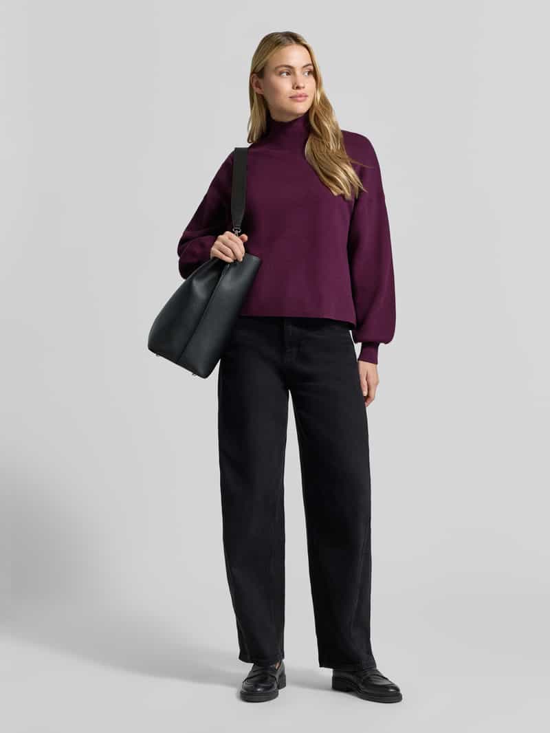 MSCH Copenhagen oversized fit gebreide pullover van viscosemix model 'Mercy East' paars, foto 5