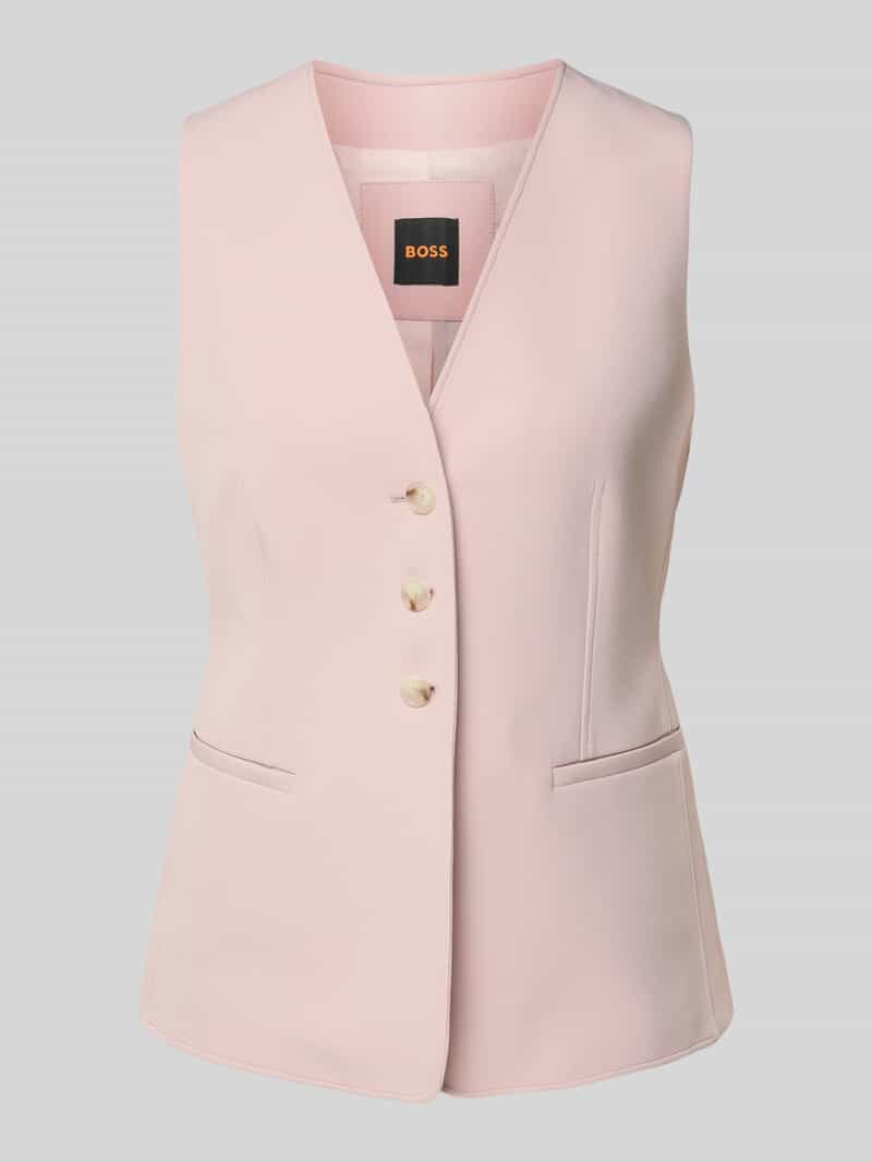 Boss Orange Regular fit gilet met paspelzakken