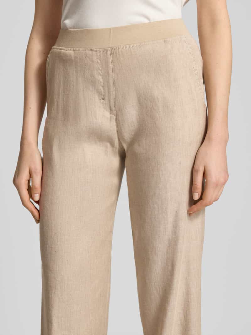 Raphaela By Brax Flared stoffen broek met elastische band model 'Pam'