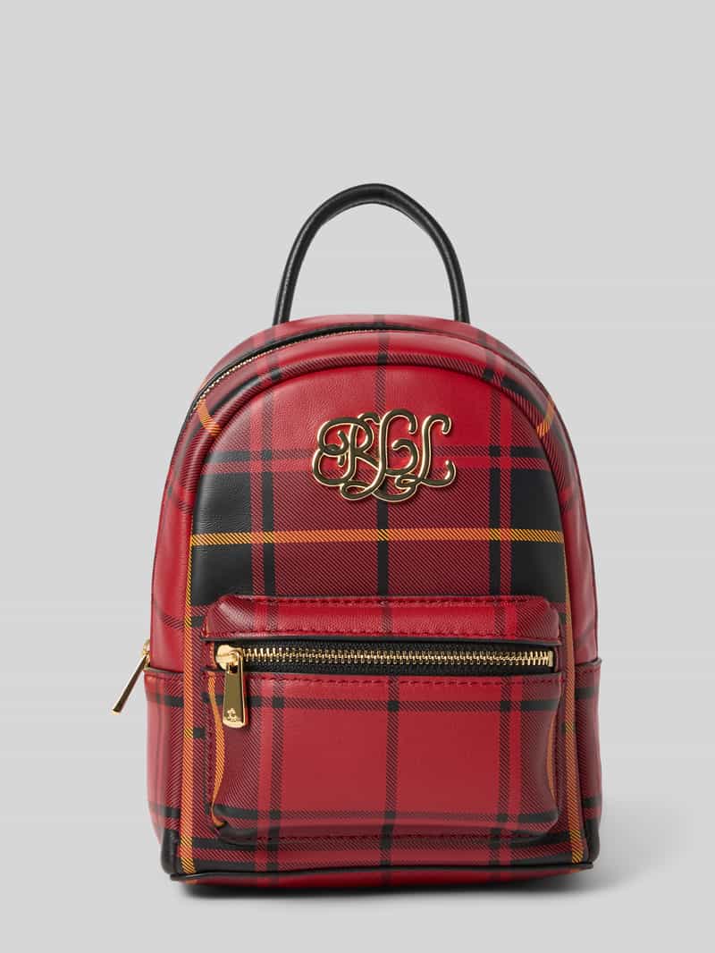 Lauren Ralph Lauren Rugzak met tartanruit en labelapplicatie