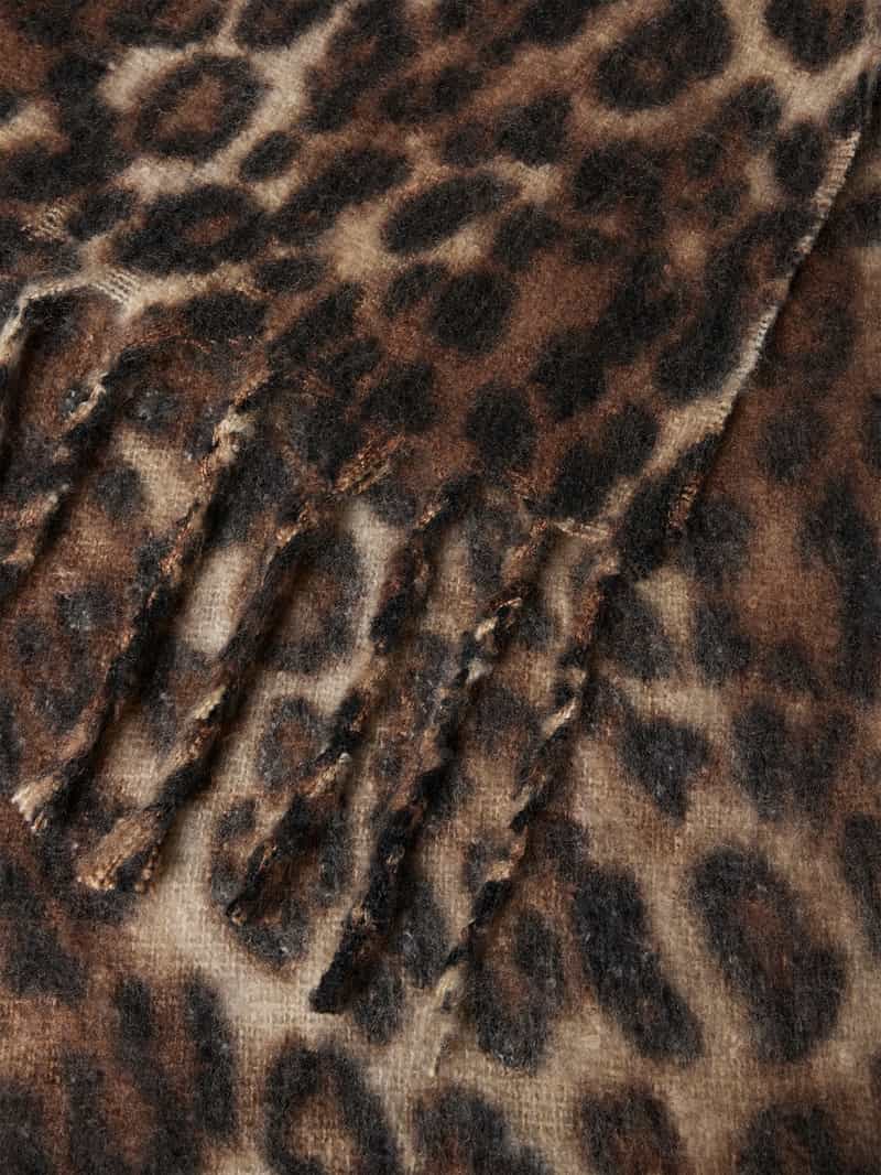 monari Sjaal met all-over dierenprint model 'Flausch'
