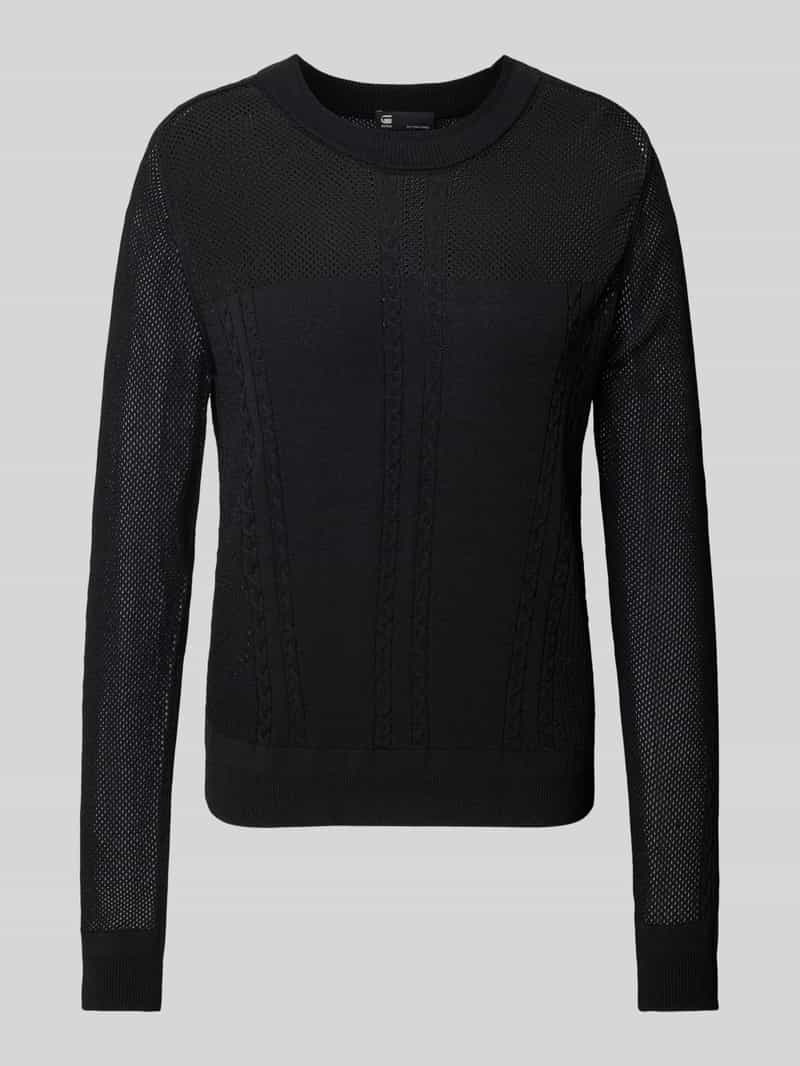 G-Star Raw Loose fit gebreide pullover van viscosemix model 'Pointelle'
