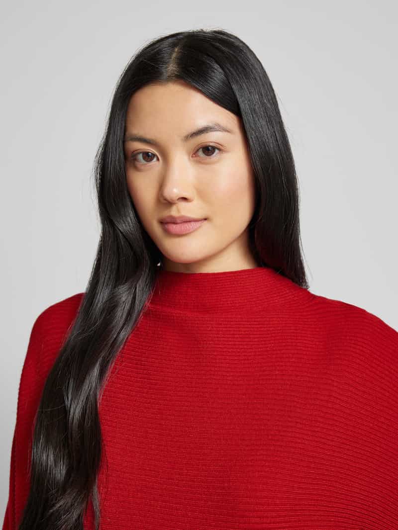 Zero Oversized gebreide pullover van viscosemix met opstaande kraag