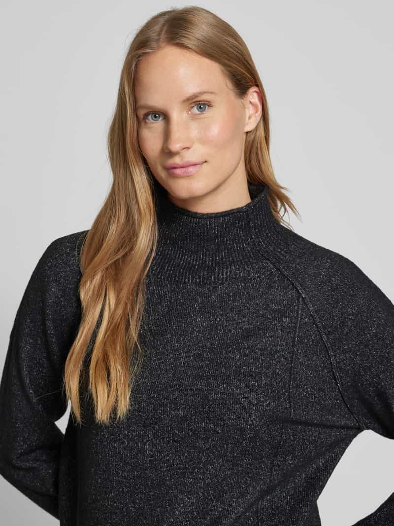 QS Gebreide pullover met opstaande kraag