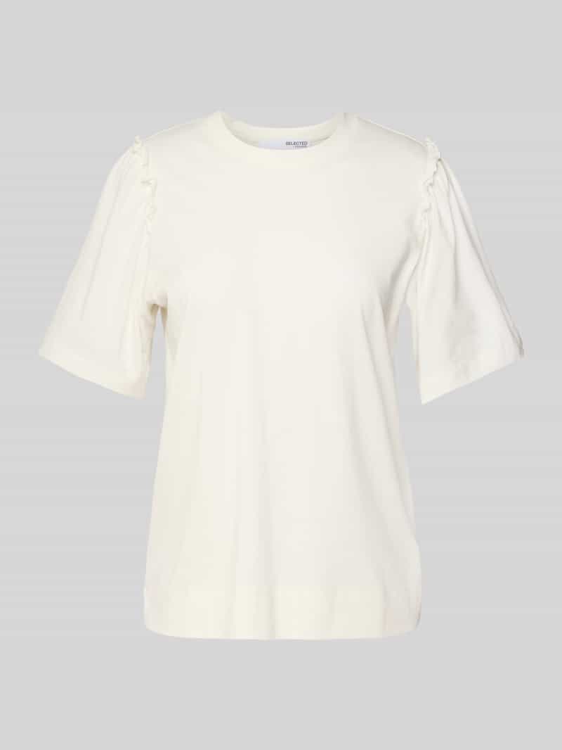 Selected Femme T-shirt met plooien model 'PENELOPE'