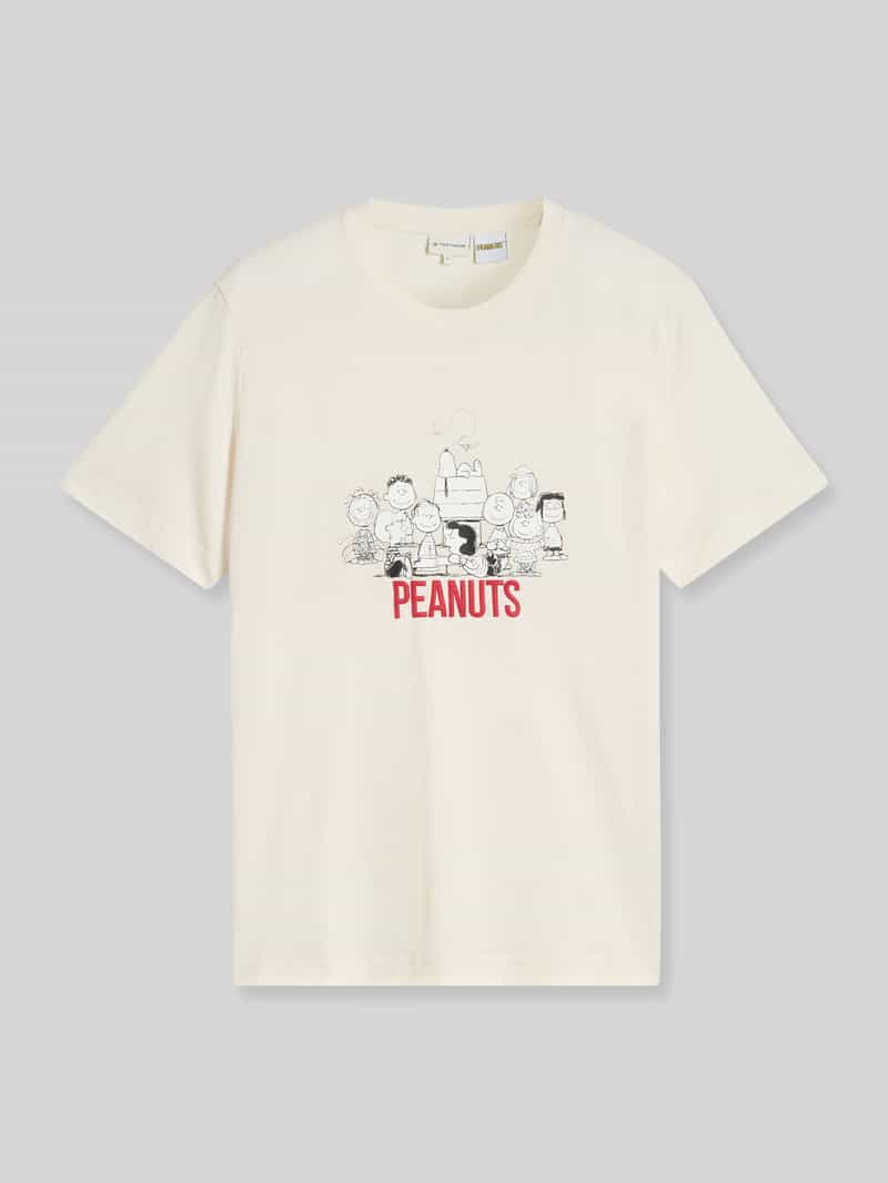 Tom Tailor regular fit t-shirt van puur katoen met peanuts -print
