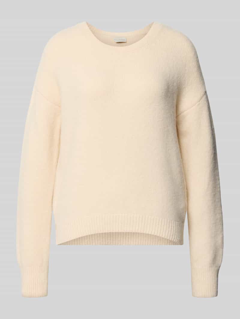 Milano italy oversized fit gebreide pullover met ronde hals