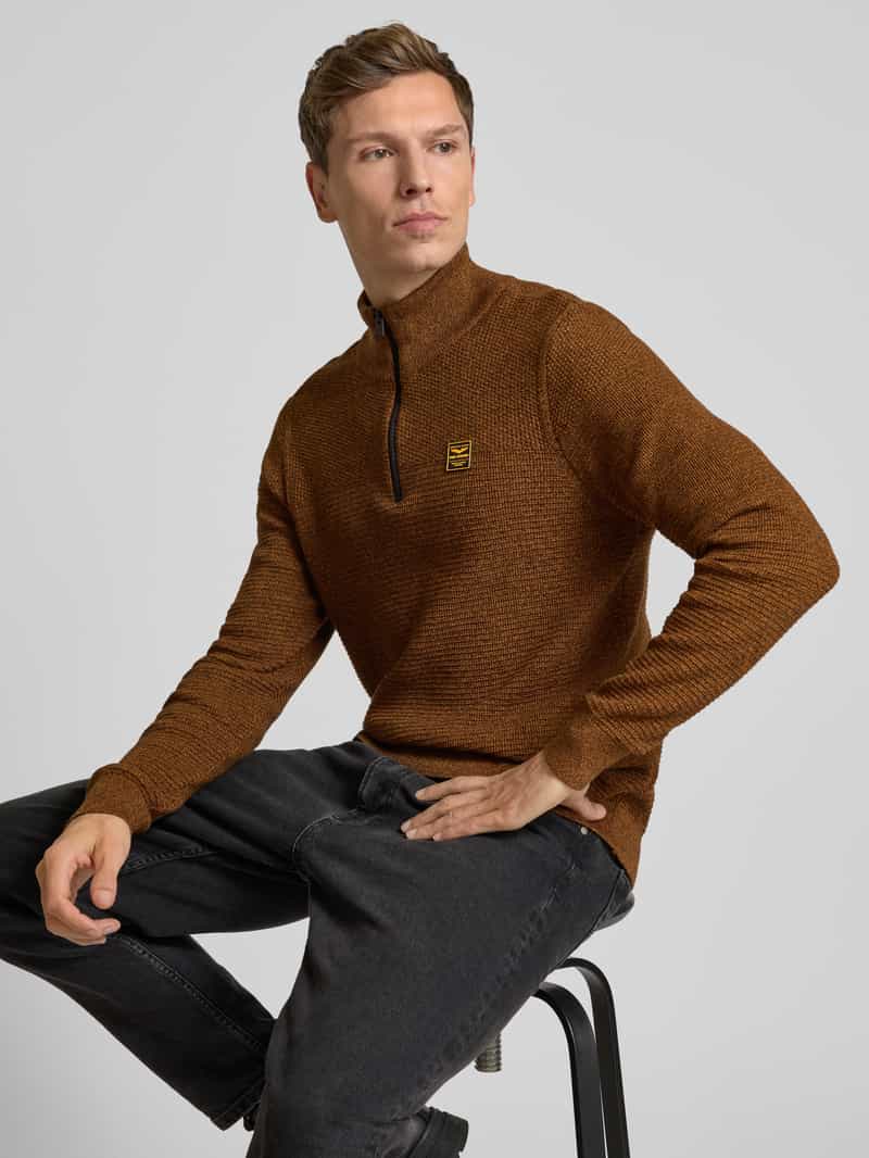 PME Legend Gebreide pullover met schipperskraag