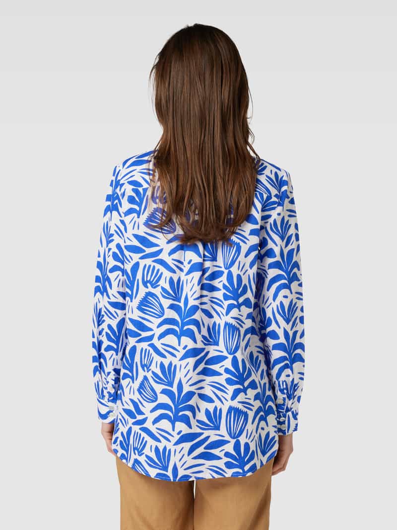 Linnen blouse met all-over bloemenprint Christian Berg Woman