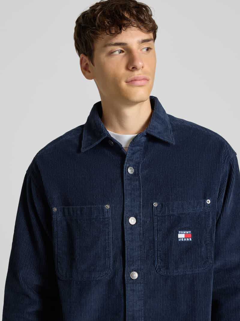 Tommy Jeans Relaxed fit ribcordoverhemd van puur katoen