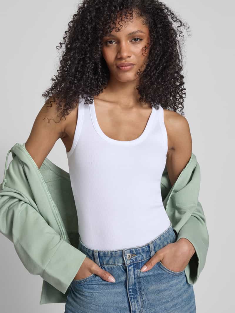 Tom Tailor Denim Slim fit tanktop in riblook