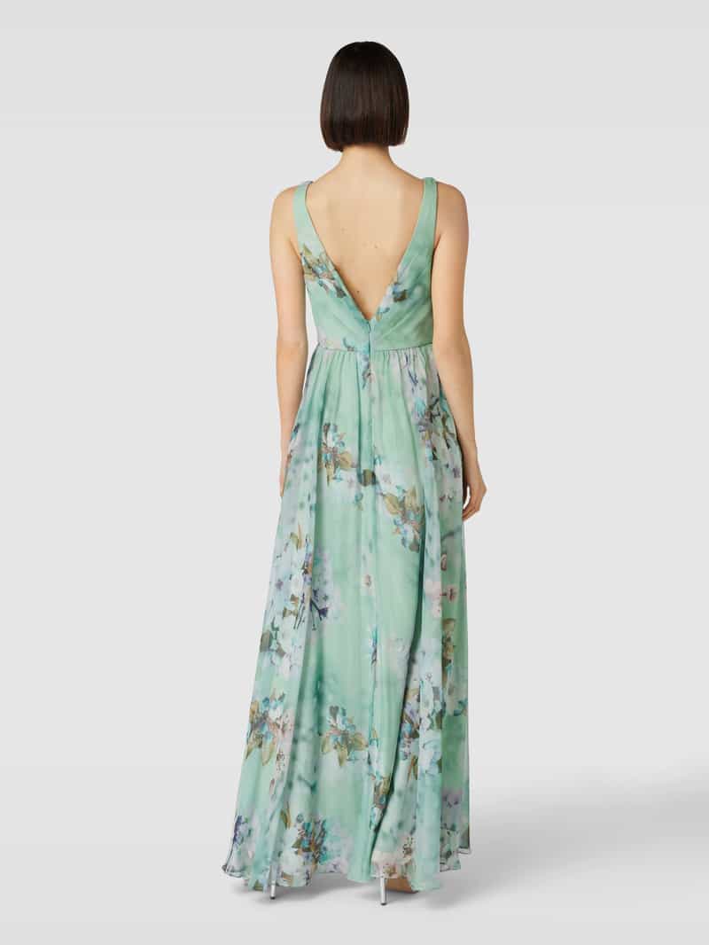 Avondjurk met all-over bloemenmotief Mascara