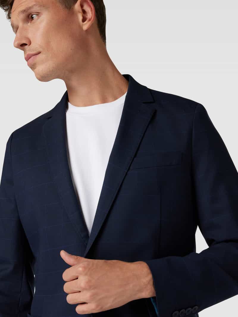 s.Oliver BLACK LABEL 2-knoops colbert met ruitmotief model 'Pure'