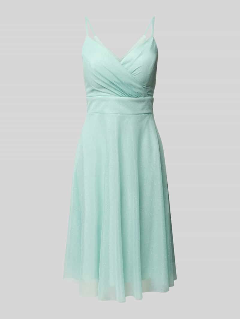 TROYDEN COLLECTION Cocktailjurk met tailleband