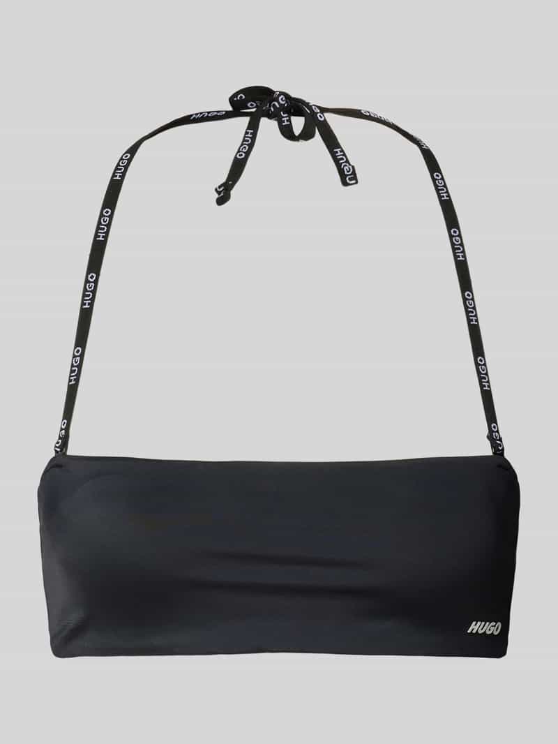 HUGO Bikinitop met labeldetails