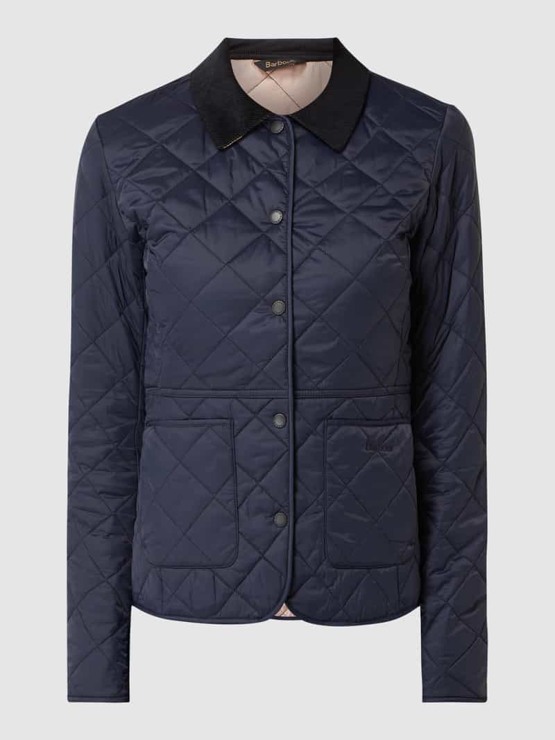 Barbour Gewatteerd jack met kraag van corduroy model 'Deveron'