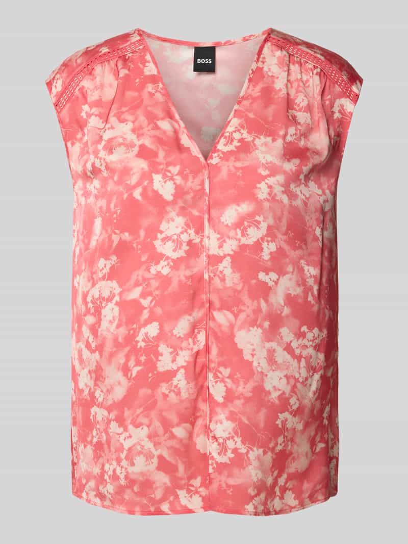 Boss Blousetop met V-hals model 'Binadi'